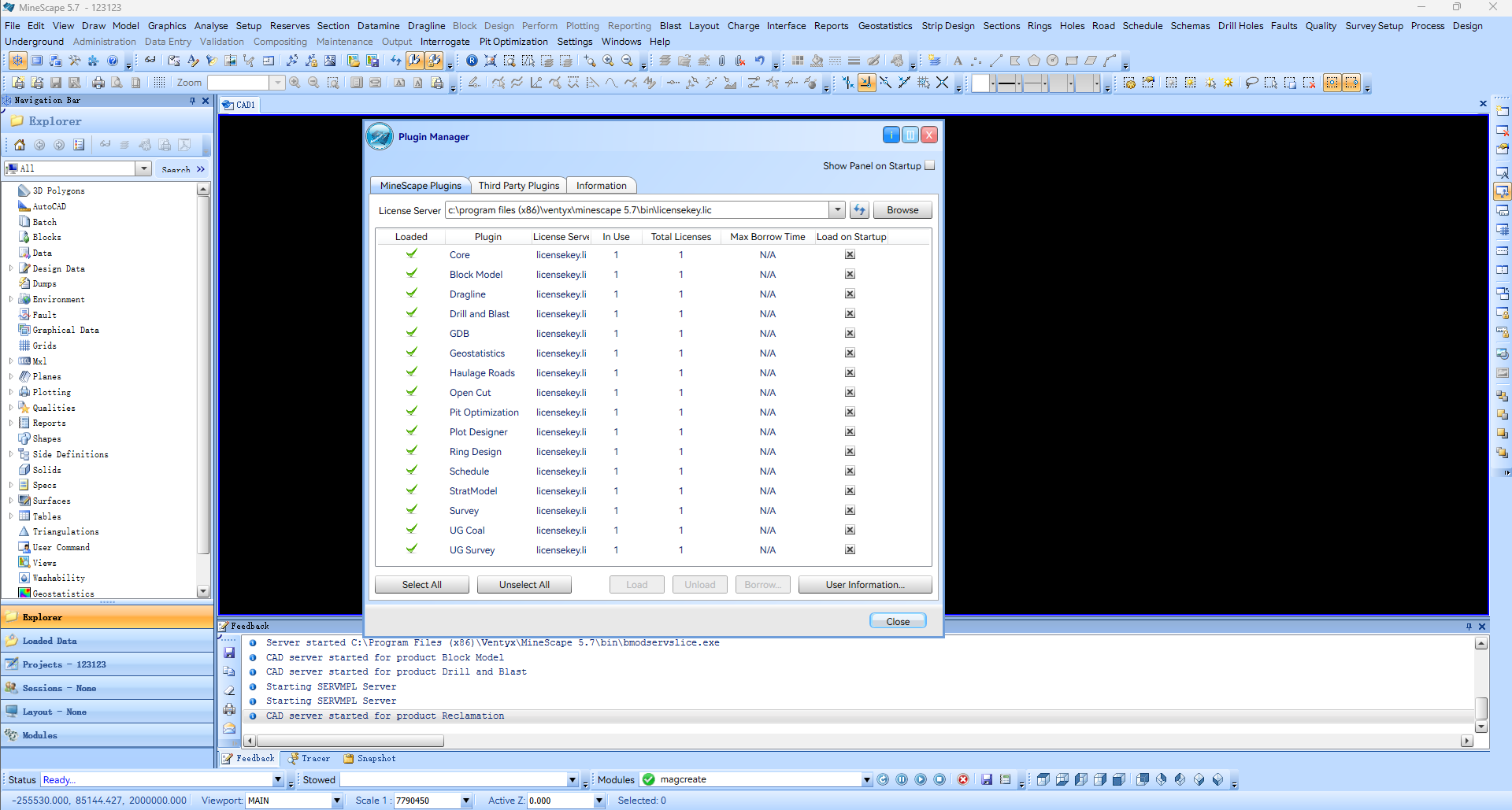 Ventyx MineScape 5.7.85.0 加密狗版 采矿辅助设计软件采矿3D煤矿辅助制图系统CAD