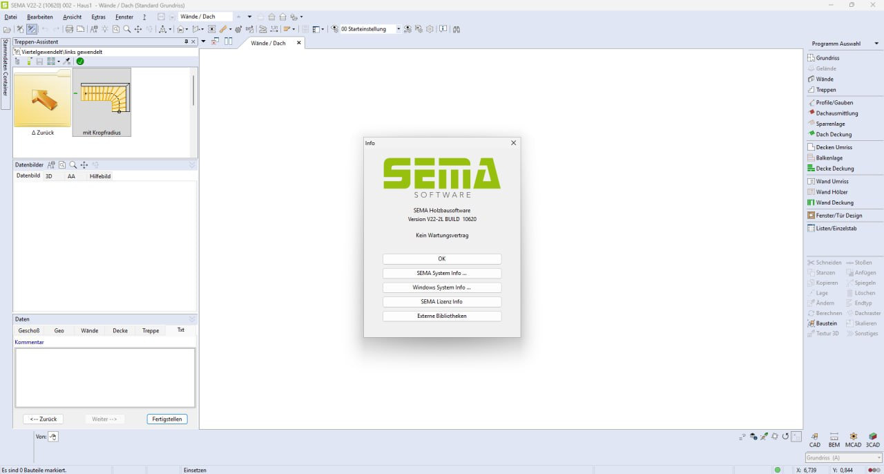 SEMA v22-2 一机一码授权版 用于木工、橱柜、楼梯设计和钣金覆层的专业2D/3D CAD/CAM软件
